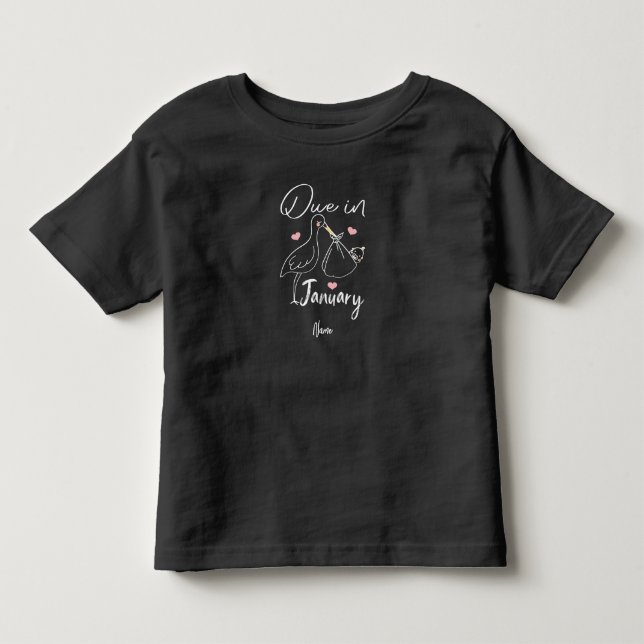Camiseta Devida Em Janeiro Carregando De Swan Engraçado Um  (Frente)