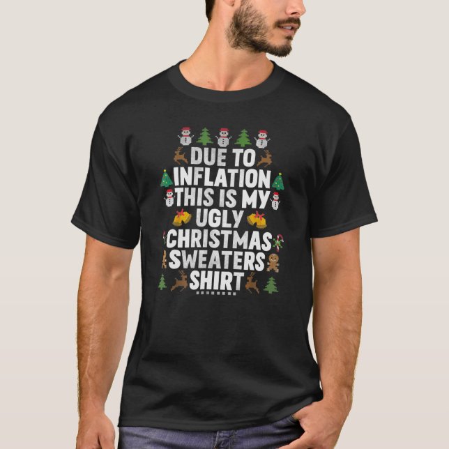 Camiseta Devido À Inflação Este É O Meu Pajama Men De Natal (Frente)