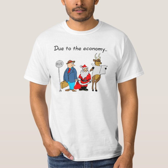 Camiseta Devido ao papai noel da economia (Frente)