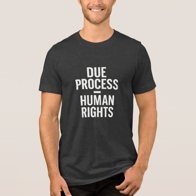 Camiseta Devido Processo = Direitos Humanos - Anti ICE (Frente)