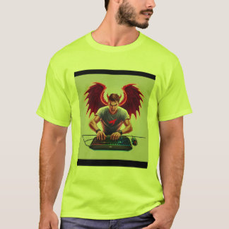Camiseta Devil Angel Gamer Tee - Libere Seus Dois Poderes