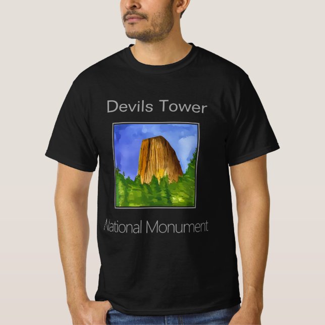 Camiseta Devils Tower, Monumento Nacional (Frente)