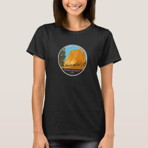 Camiseta Devils Tower National Monuument Wyoming Crachá Vin