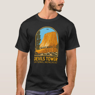 Camiseta Devils Tower National Monuument Wyoming Emblem Vin