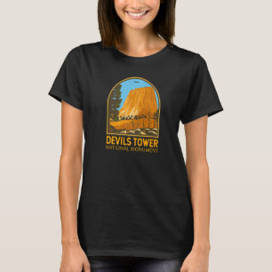 Camiseta Devils Tower National Monuument Wyoming Emblem Vin