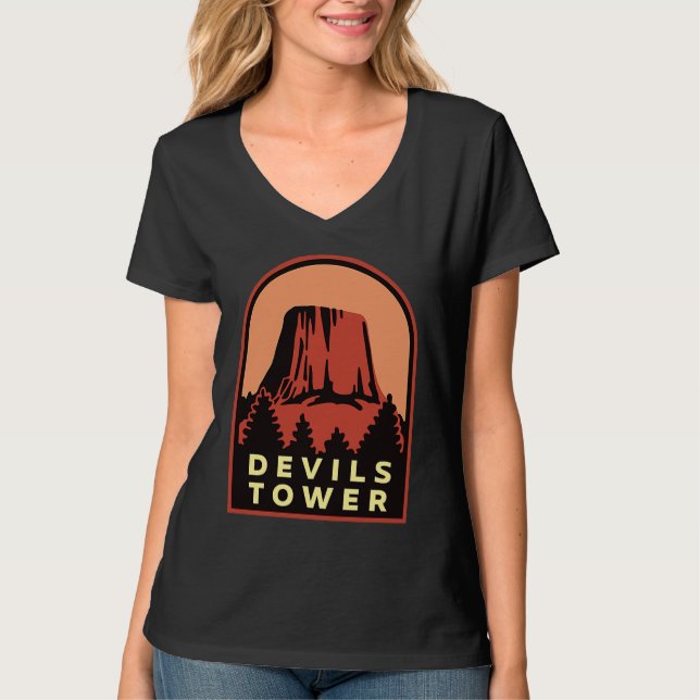Camiseta Devils Tower WY National Monument (Frente)
