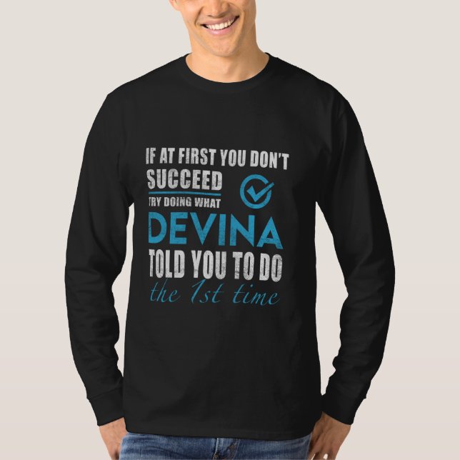 Camiseta Devina Name - Tente O Que Devina Te Disse (Frente)