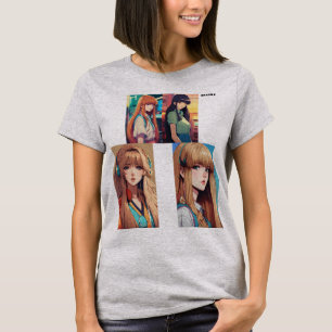 Camiseta **Devolução Neon: Estética Anime dos anos 80**
