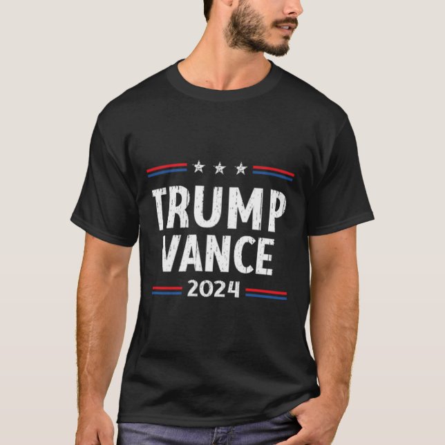 Camiseta Devolva a América Trump Vance 2024 Vice-Presidente (Frente)