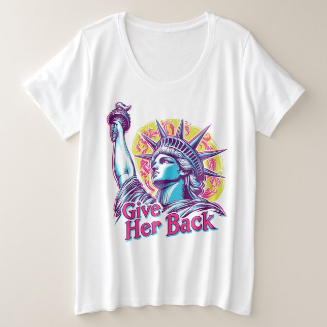 Camiseta Devolva a estátua da liberdade à França (Frente do Design)