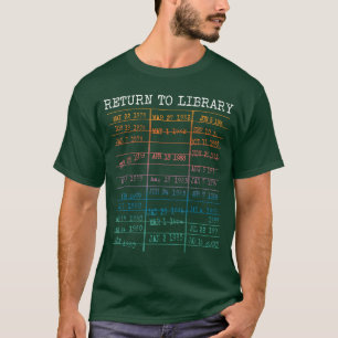 Camiseta Devolver à Biblioteca d Data de Vencimento do Livr