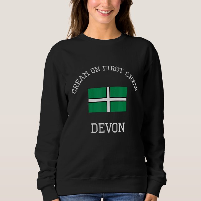 Camiseta Devon Cream Na Primeira Tripulação Scone Devon Fla (Frente)