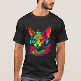 Camiseta Devon Rex Cat Dj