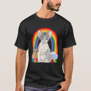 Camiseta Devon Rex Cat Felz pascoa Coelhinho