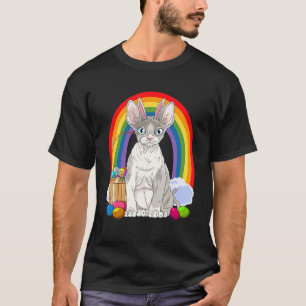 Camiseta Devon Rex Cat Felz pascoa Coelhinho