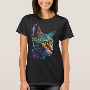 Camiseta Devon Rex Gráfico colorido Pai Mãe Gato Homens Mul
