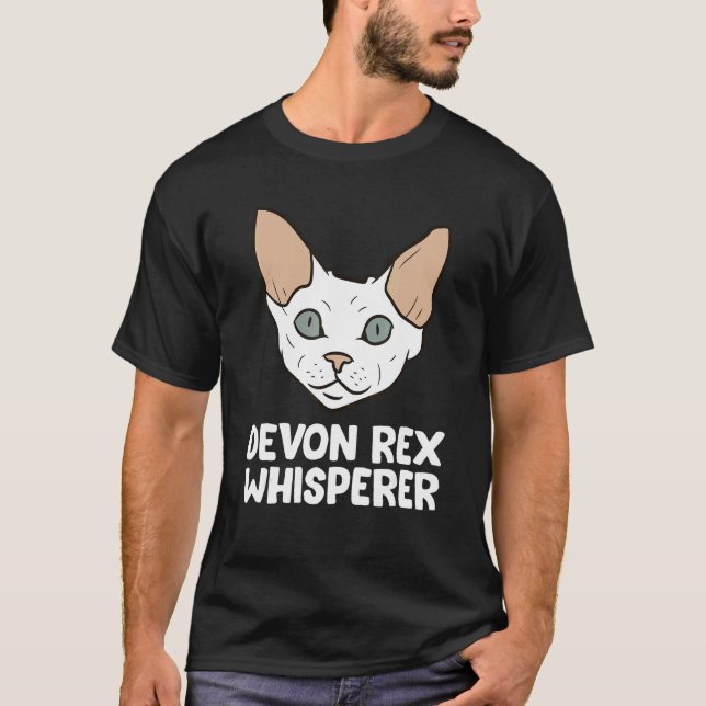Camiseta Devon Rex Murmurante Gato Devon Rex Engraçado (Frente)