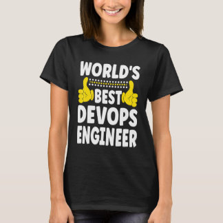 Camiseta Devops de Cargo de Engenheiro do Mundo para os Mel
