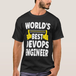 Camiseta Devops de Cargo de Engenheiro do Mundo para os Mel