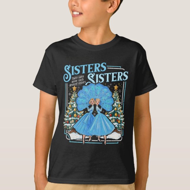 Camiseta Devoted Sisters White Xmas Merry Christmas Snowfla (Frente)