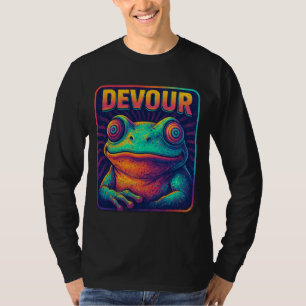 Camiseta DEVOUR – Design de Arte Pixel de Rã Retro Hipnótic