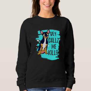 Camiseta Dey Callz Me Killer Chihuahua Dog Com Menacing Ey