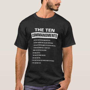 Camiseta Dez Mandamentos de Bíblias Religiosa Cristã Verso