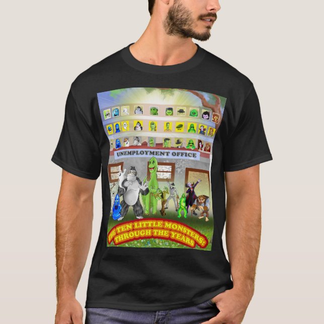 Camiseta Dez Pequenos Monstros:Através dos Anos (Frente)