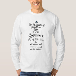 Camiseta Dez Traços De Um HOMEM De Alto Valor - CONFIANÇA 1
