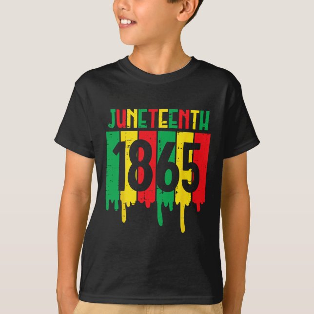 Camiseta Dezembro 1865 Drip African American Men Ki (Frente)