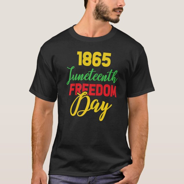 Camiseta Dezembro 19 de junho de 1865 Dia da Liberdade F (Frente)
