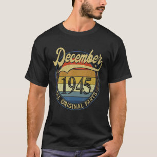 Camiseta Dezembro de 1945 Todas as Partes Originais Vintage