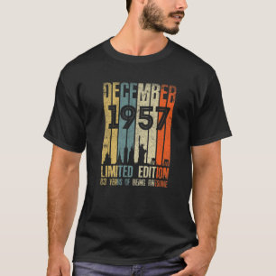Camiseta Dezembro De 1957 T 63 Anos 1957 Aniversário Presen