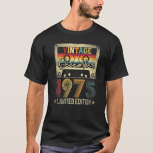Camiseta Dezembro de 1975 47th Birthday Vintage Retro 47 An