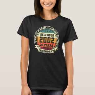 Camiseta Dezembro De 2002 20 Aniversário De 20 Anos De Pern