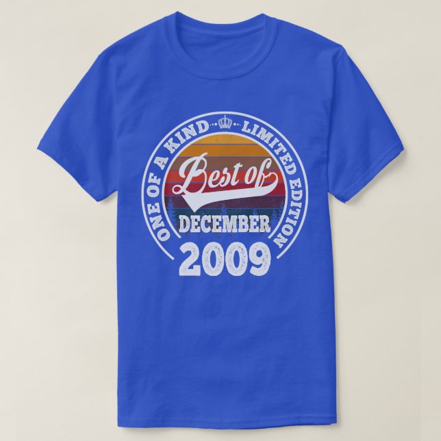 Camiseta Dezembro De 2009 - Presente De Aniversário De 13 P (Frente do Design)