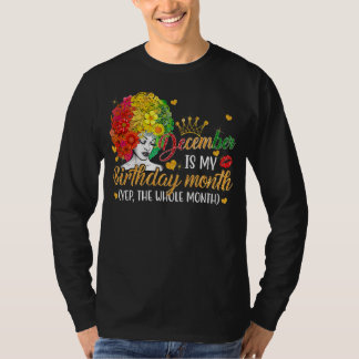 Camiseta Dezembro é meu aniversário Mês da Rainha Feliz Ani