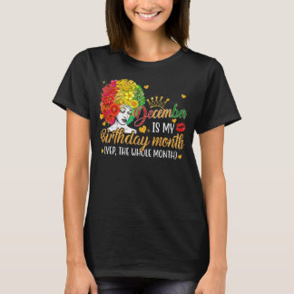 Camiseta Dezembro é meu aniversário Mês da Rainha Feliz Ani