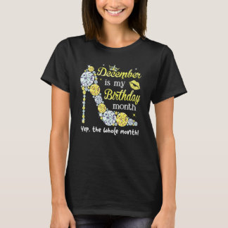 Camiseta Dezembro É Meu Aniversário Mulheres Cumpleanos  Mu