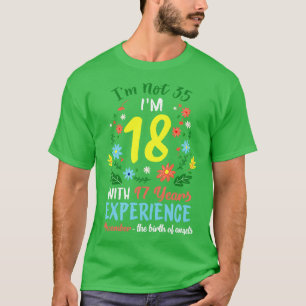 Camiseta Dezembro Meninas Flores De 35 Anos De Im Não 35 B