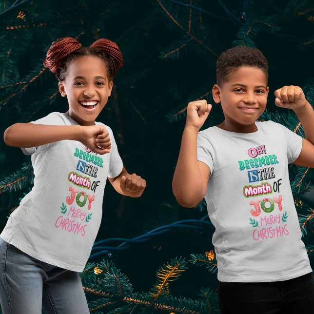 Camiseta Dezembro mês de alegria doce natal (Criador carregado)