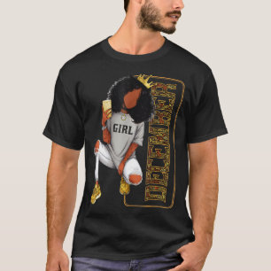Camiseta Dezembro Rapariga Aniversário Melanin Afro Queen P