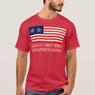 Camiseta DFW Duas Estrelas Uma Nação para a Democracia Ocid
