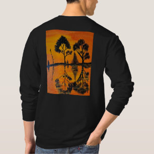 Camiseta DG Paintings Reflexos do pôr do sol manga longa