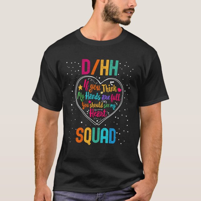 Camiseta DHH Squad Appreciation Week Back to School Heart (Frente)