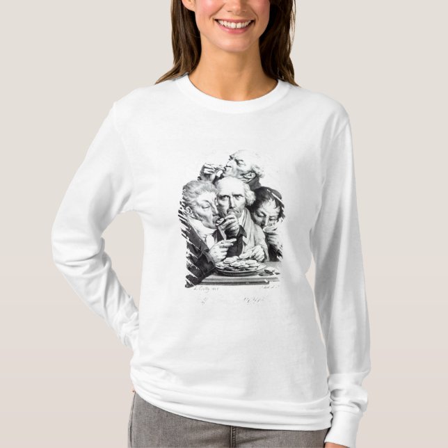 Camiseta d'Huitres de Les Mangeurs, 1825 (Frente)