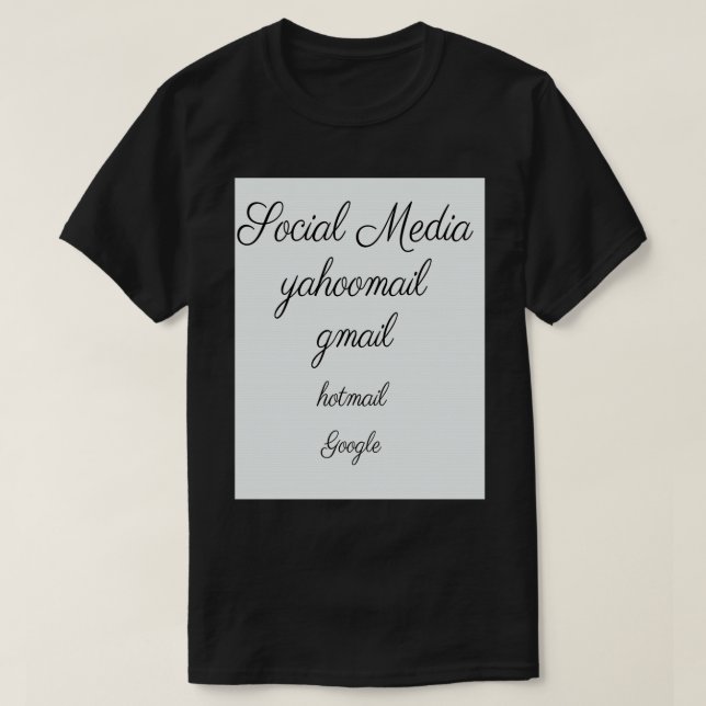 CAMISETA DI COLLECTION SOCIAL MEDIA YAHOOMAIL GMAIL HOTMAIL (Frente do Design)