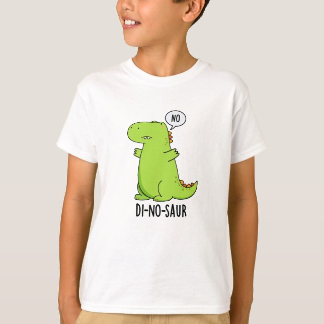 Camiseta Di-no-saur Piadas engraçadas de dinossauros  (Frente)