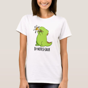 Camiseta Di-notes-saur Piada Divertida de Dinossauro