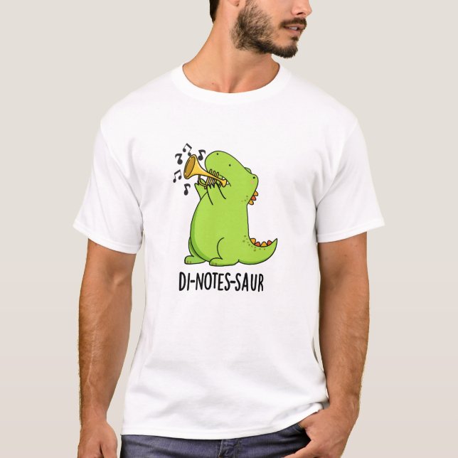 Camiseta Di-notes-saur Piada Divertida de Dinossauro (Frente)